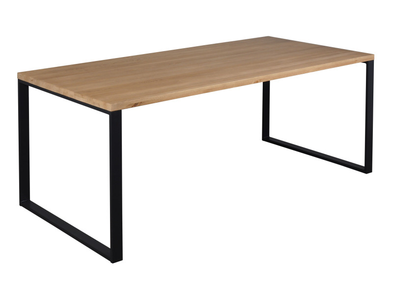 Stół 180x98 drewno z metalem HOLMES, kolor dębowy 161122