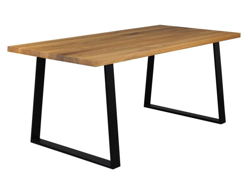 Stół 190x90 dębowy olejowany Pure 4,5 cm czarne nogi SHELBY II 161120