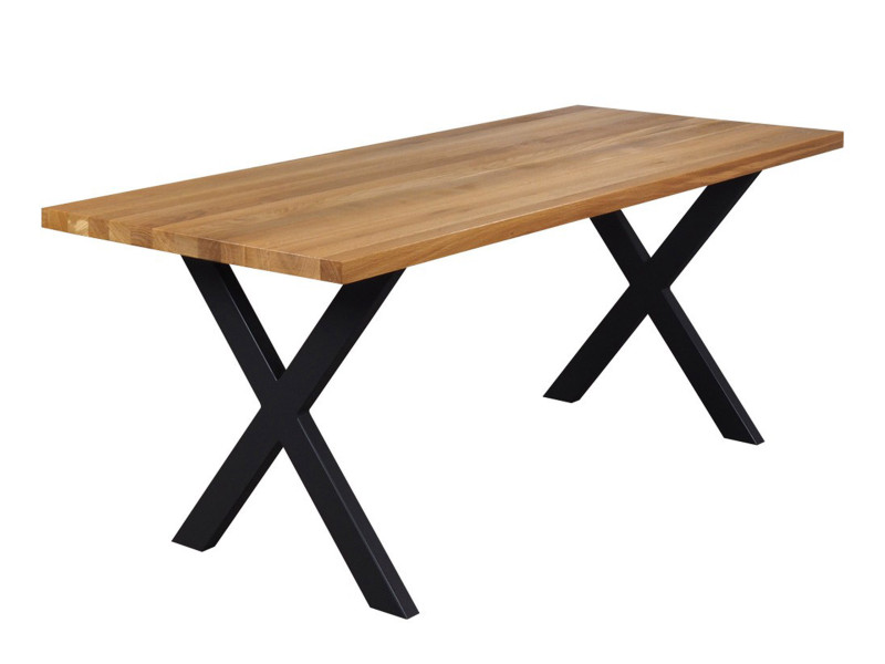 Stół 200x90 z drewna litego dębowego Argent loft 385559