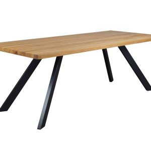 Stół 220×95 dębowy z metalowymi nogami GLASGOW, blat 4,5 cm 140986 Stół 220×95 dębowy z metalowymi nogami GLASGOW, blat 4,5 cm 140986