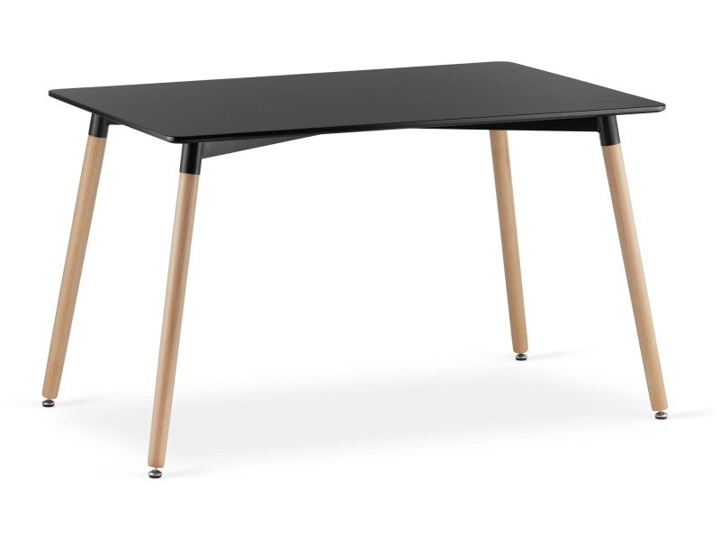 Stół ADRIA 120x80 cm czarny mat z bukowymi nogami do kuchni jadalni 1011418