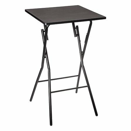 Stół barowy 60x60cm składany czarny z metalu i mdf styl loft 717248