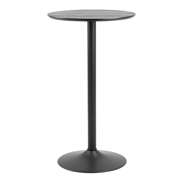 STÓŁ BAROWY Ibiza czarny OKRĄGŁY loftowy 60cm MDF I METAL 71560