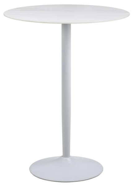 STÓŁ BAROWY Malta biały CERAMICZNY Unico matowy OKRĄGŁY 594029