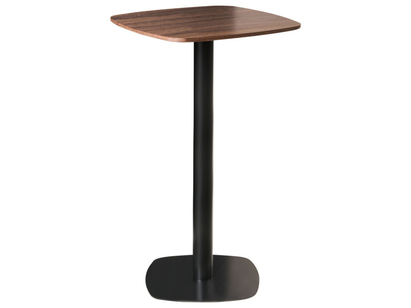 Stół barowy MORELLA Czarny/ ciemny brąz 60 cm 727702