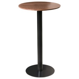 Stół barowy MORELLA Czarny/ ciemny brąz 60 cm 727700 Stół barowy MORELLA Czarny/ ciemny brąz 60 cm 727700