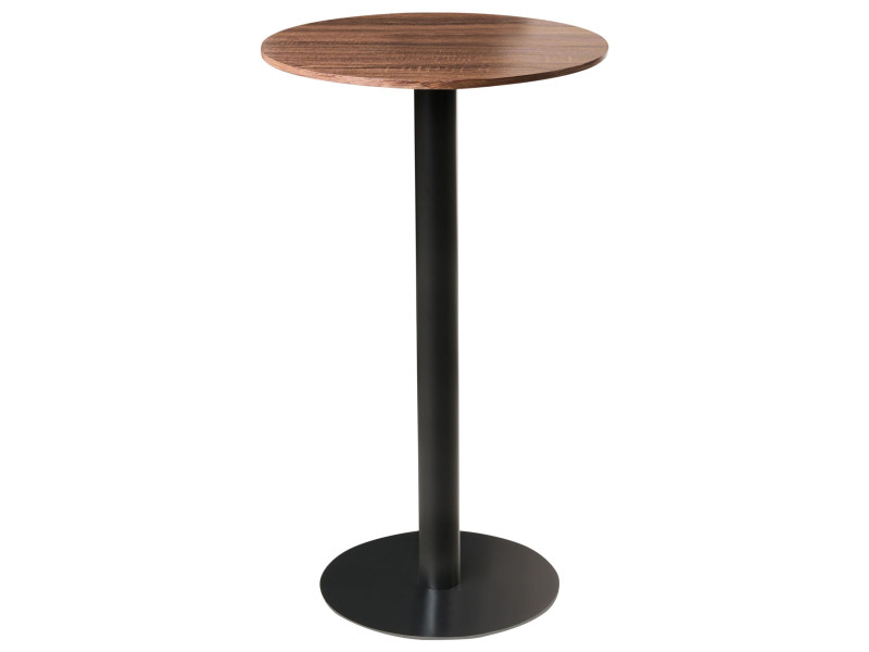 Stół barowy MORELLA Czarny/ ciemny brąz 60 cm 727700
