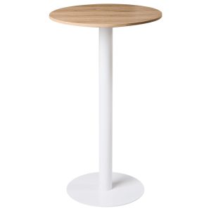 Stół barowy MORELLA Jasny brąz/ biały 60 cm 727706 Stół barowy MORELLA Jasny brąz/ biały 60 cm 727706