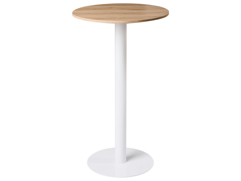 Stół barowy MORELLA Jasny brąz/ biały 60 cm 727706