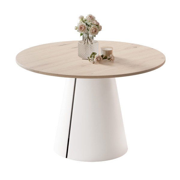 Stół BASE okrągły stół rozkładany 100 cm, nowoczesny design 1033432