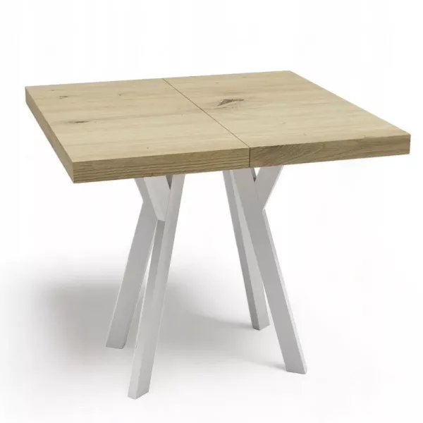 Stół BIAŁY kwadrat ARTISAN 90x90 rozkładany do 190 566219