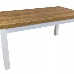 Stół biały rozkładany 100×200/300 Dąb Craft Salon 542622