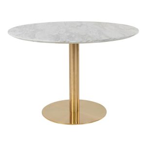 STÓŁ Bolzano okrągły 110 cm Z EFEKTEM MARMURU złota podstawa 676415 STÓŁ Bolzano okrągły 110 cm Z EFEKTEM MARMURU złota podstawa 676415