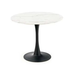 Stół Broma okrągły, marmur/ czarny 184067 Stół Broma okrągły, marmur/ czarny 184067