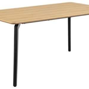 STÓŁ Cadiz 160×90 cm naturalny/czarny 8-OSOBOWY stal i MDF 567558 STÓŁ Cadiz 160×90 cm naturalny/czarny 8-OSOBOWY stal i MDF 567558