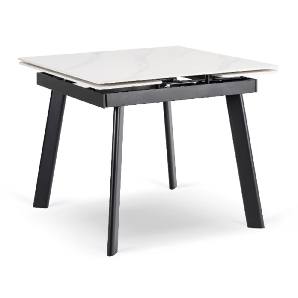 Stół Ceramiczny Rozkładany Do Jadalni Salonu Kuchni Biały LARES 90-150 cm 1059381