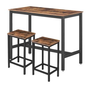 Stół ciemny brąz kuchenny barowy komplet BEGRYF 120x60x90 642289
