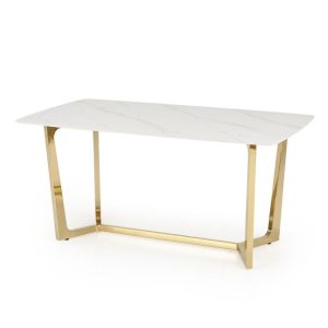 Stół CLEMENTE 160×90 biały marmur/złoty 950104 Stół CLEMENTE 160×90 biały marmur/złoty 950104