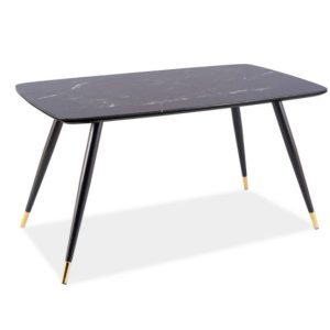 Stół CYRYL I 140×80 czarny/złoty 841022 Stół CYRYL I 140×80 czarny/złoty 841022