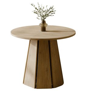Stół dąb cremona 100 cm do jadalni z funkcją rozkładania FOREN 966096 Stół dąb cremona 100 cm do jadalni z funkcją rozkładania FOREN 966096