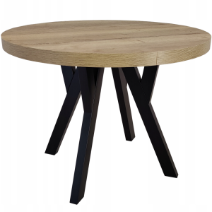 Stół Dąb HALIFAX EGGER NATURALNY okrągły Ø100 rozkładany do 300 cm 752785 Stół Dąb HALIFAX EGGER NATURALNY okrągły Ø100 rozkładany do 300 cm 752785
