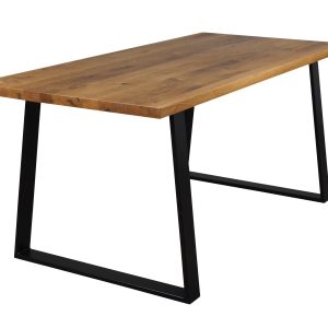 Stół dębowy 200×90 loftowy VALDEZ, metalowe czarne nogi 239408 Stół dębowy 200×90 loftowy VALDEZ, metalowe czarne nogi 239408