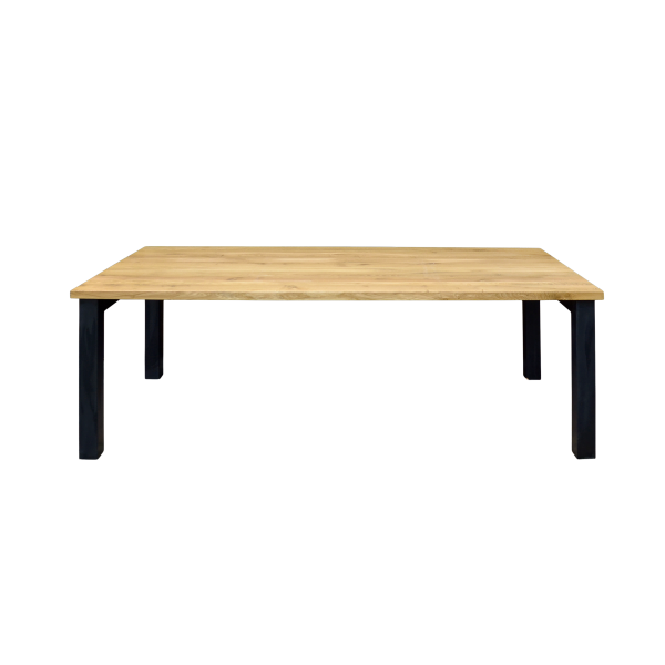 Stół dębowy industrialny do jadalni LUKKA 140×80 + dostawka 1×45 cm 569745