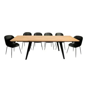 Stół dębowy z dostawkami CORTEZ 140×80 + dostawka 2×45 cm 133597