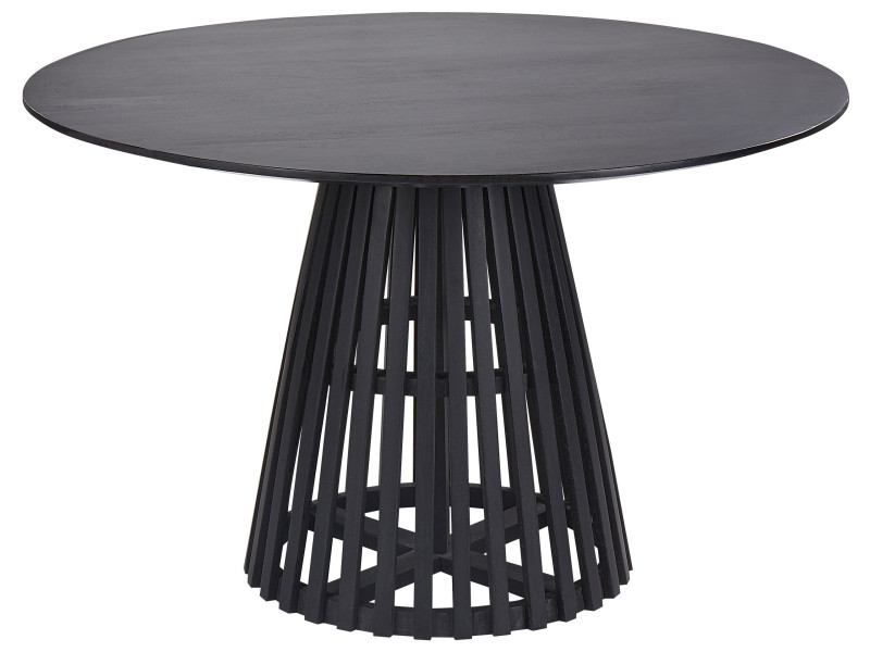 Stół do jadalni 120 cm drewno akacjowe czarny 647878