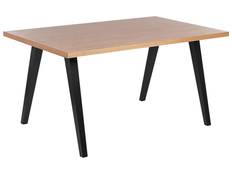 Stół do jadalni 150x90 jasne drewno/czarny 193884