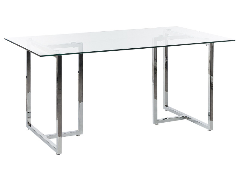 Stół do jadalni 160 x 90 cm dla 6 osób szklany 177386