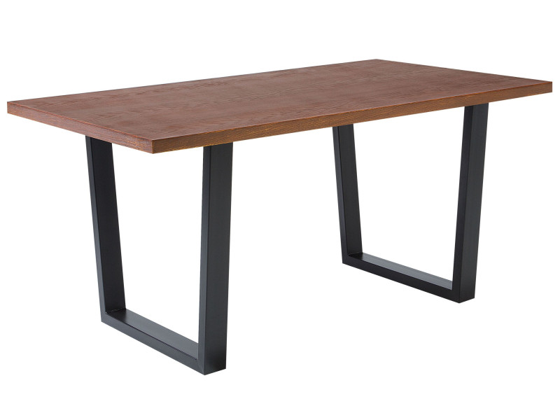 Stół do jadalni 160x90 czarny ciemne drewno 193950