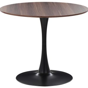 Stół do jadalni 90 cm ciemne drewno z czarnym 653408 Stół do jadalni 90 cm ciemne drewno z czarnym 653408