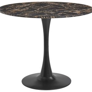 Stół do jadalni 90 cm czarno-złoty marmur 300979 Stół do jadalni 90 cm czarno-złoty marmur 300979