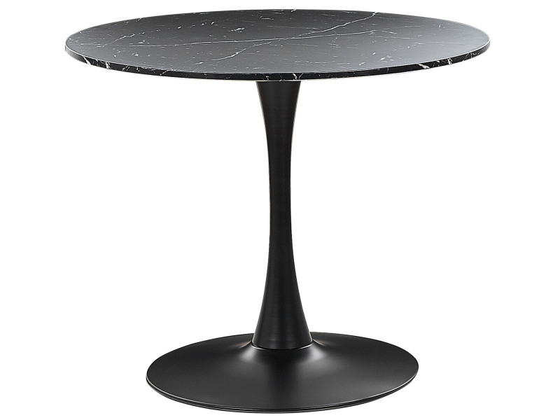 Stół do jadalni 90 cm czarny marmur z czarnym 710936