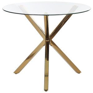 Stół do jadalni ⌀ 90 cm dla 4 osób szklany 281213 Stół do jadalni ⌀ 90 cm dla 4 osób szklany 281213