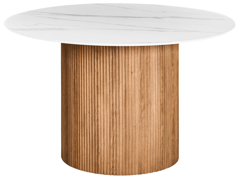 Stół do jadalni ALBINA Biały marmur 120 cm 727708