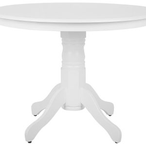 Stół do jadalni biały okrągły 100 cm 63656 Stół do jadalni biały okrągły 100 cm 63656