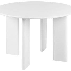 Stół do jadalni biały okrągły 120 cm płyta MDF 452873 Stół do jadalni biały okrągły 120 cm płyta MDF 452873