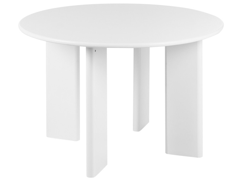 Stół do jadalni biały okrągły 120 cm płyta MDF 452873