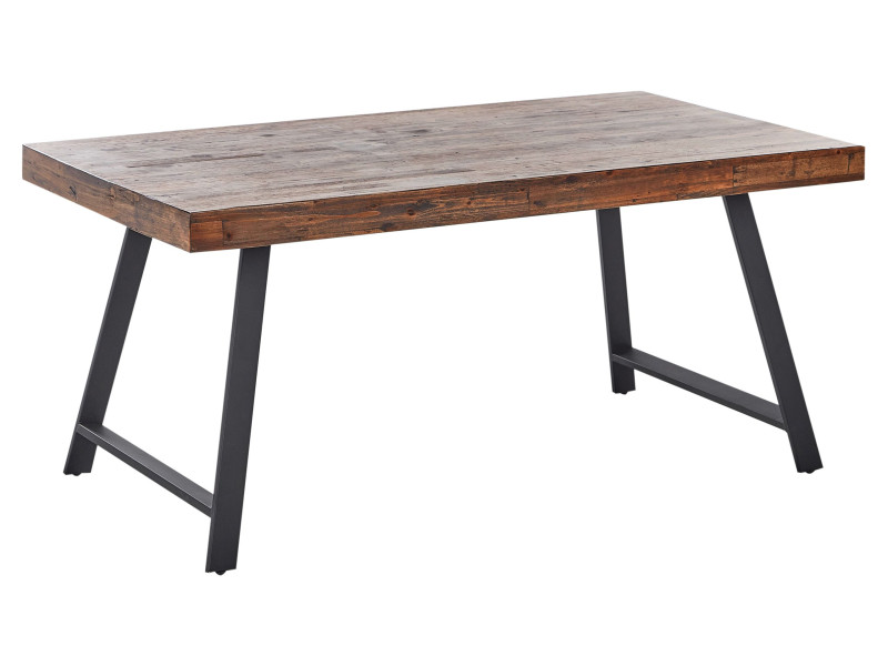 Stół do jadalni ciemne drewno sosnowe MDF 567434