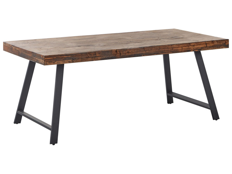 Stół do jadalni ciemne drewno sosnowe MDF 567435