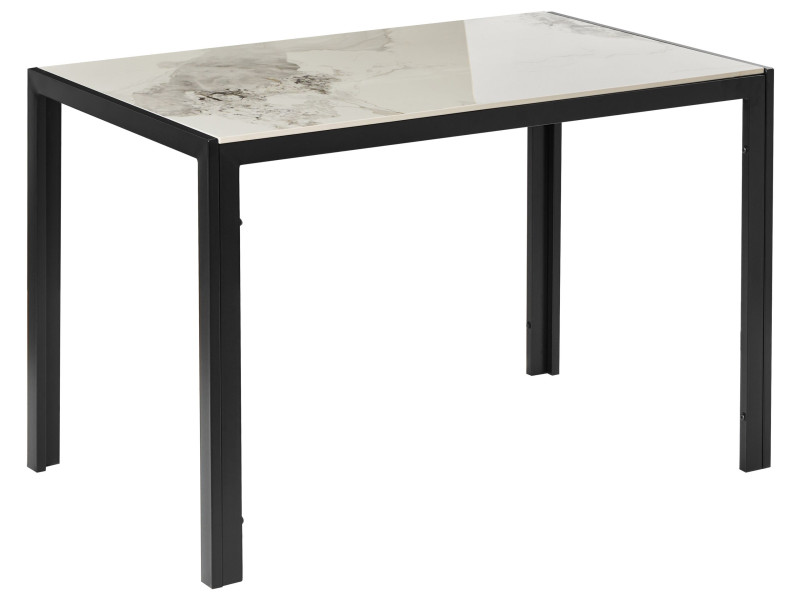 Stół do jadalni CLARENCE Biały marmur 120 cm 70 cm Ceramika 736227