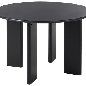 Stół do jadalni czarny okrągły 120 cm płyta MDF 452874 Stół do jadalni czarny okrągły 120 cm płyta MDF 452874