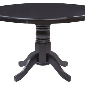Stół do jadalni czarny okrągły 120 cm 300969 Stół do jadalni czarny okrągły 120 cm 300969