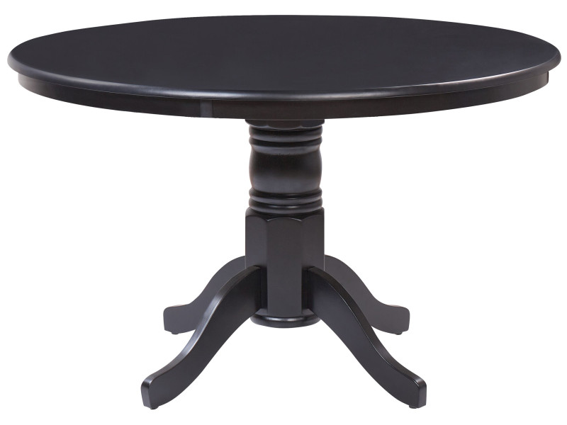 Stół do jadalni czarny okrągły 120 cm 300969