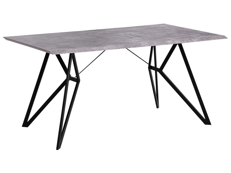 Stół do jadalni efekt betonu 160x90 szary 193763