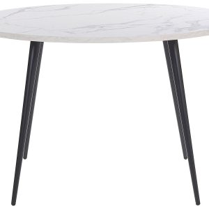 Stół do jadalni efekt marmuru 120 cm biały 727695 Stół do jadalni efekt marmuru 120 cm biały 727695