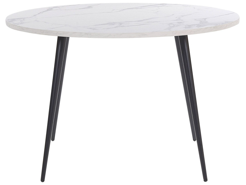 Stół do jadalni efekt marmuru 120 cm biały 727695