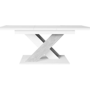 Stół do jadalni kuchni salonu rozkładany ONYX biały mat, dekor beton 259470 Stół do jadalni kuchni salonu rozkładany ONYX biały mat, dekor beton 259470